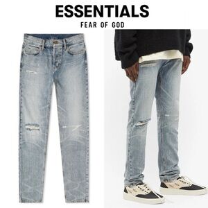 FEAR OF GOD ESSENTIALS DENIM PANT IN LIGHT INDIGO sz 30 Unisex